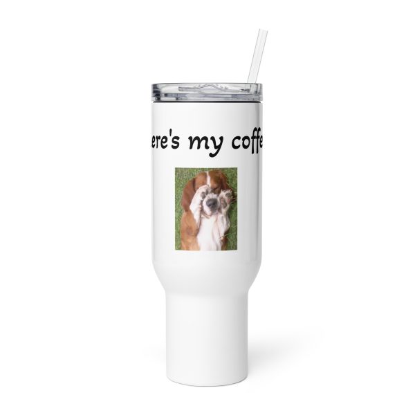 Travel mug with a handle