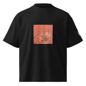 Unisex organic oversized high neck t-shirt