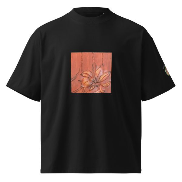 Unisex organic oversized high neck t-shirt