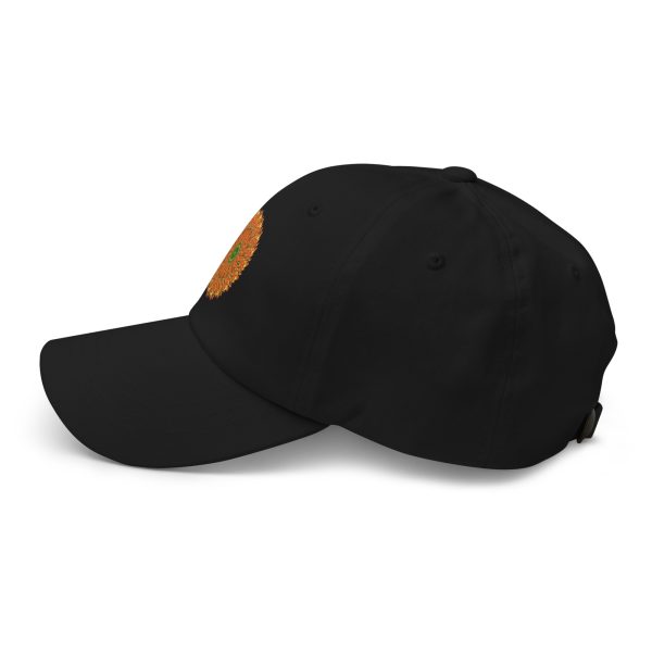 The perfect hat for fall. Jet black with orange sun, the colors of autumn. - Image 4
