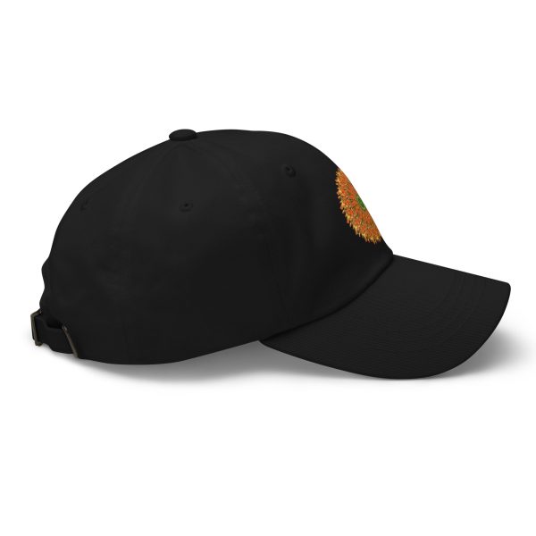 The perfect hat for fall. Jet black with orange sun, the colors of autumn. - Image 3