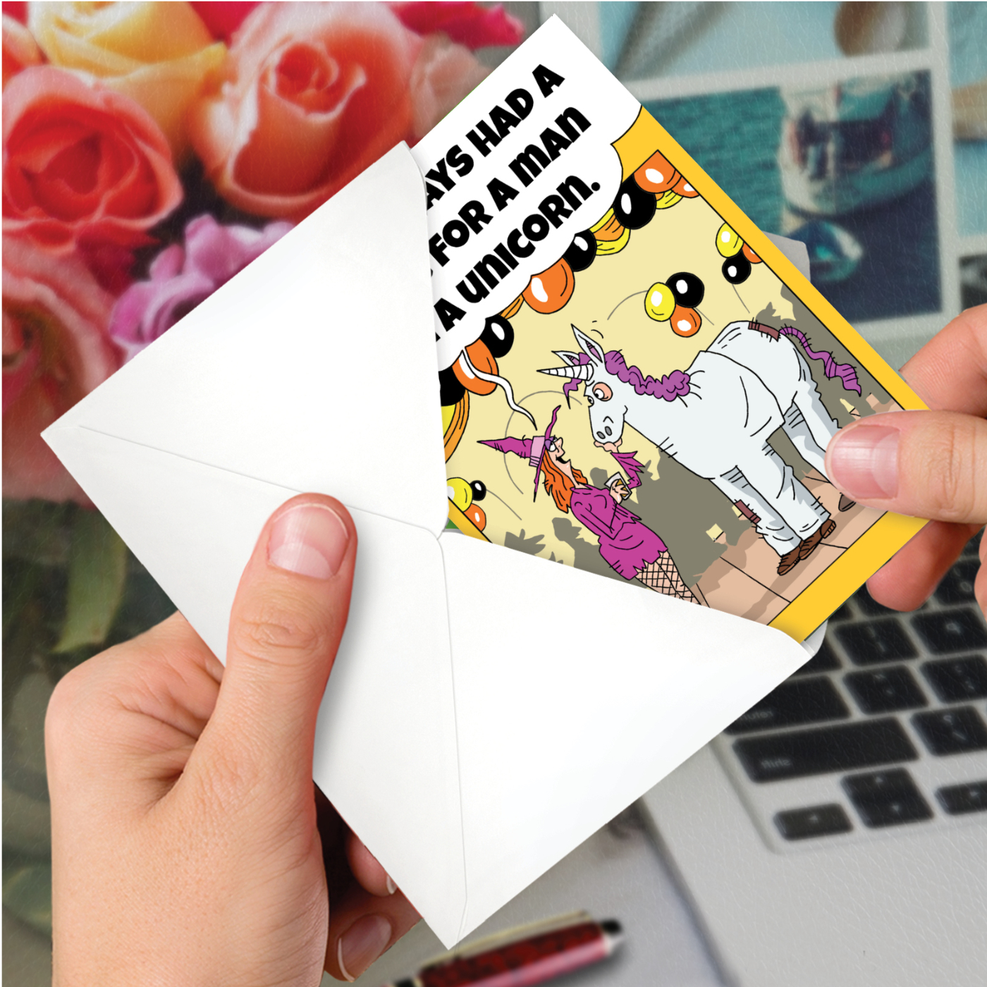 Man In Unicorn Card - Image 5