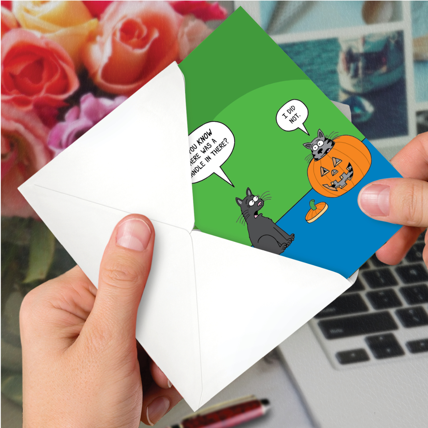 Pumpkin Candle Card - Image 6