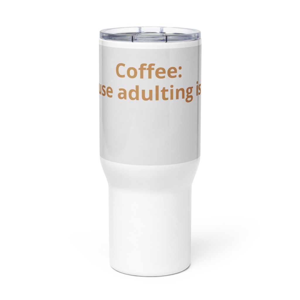 travel mug with a handle white 25 oz front 68bcaf3f61821