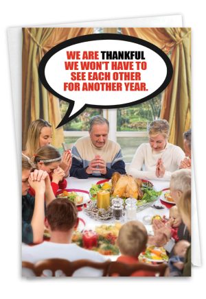 Thankful Family Funny Thanksgiving Card1