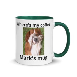 white ceramic mug with color inside dark green 11 oz right 694349f94e2fb