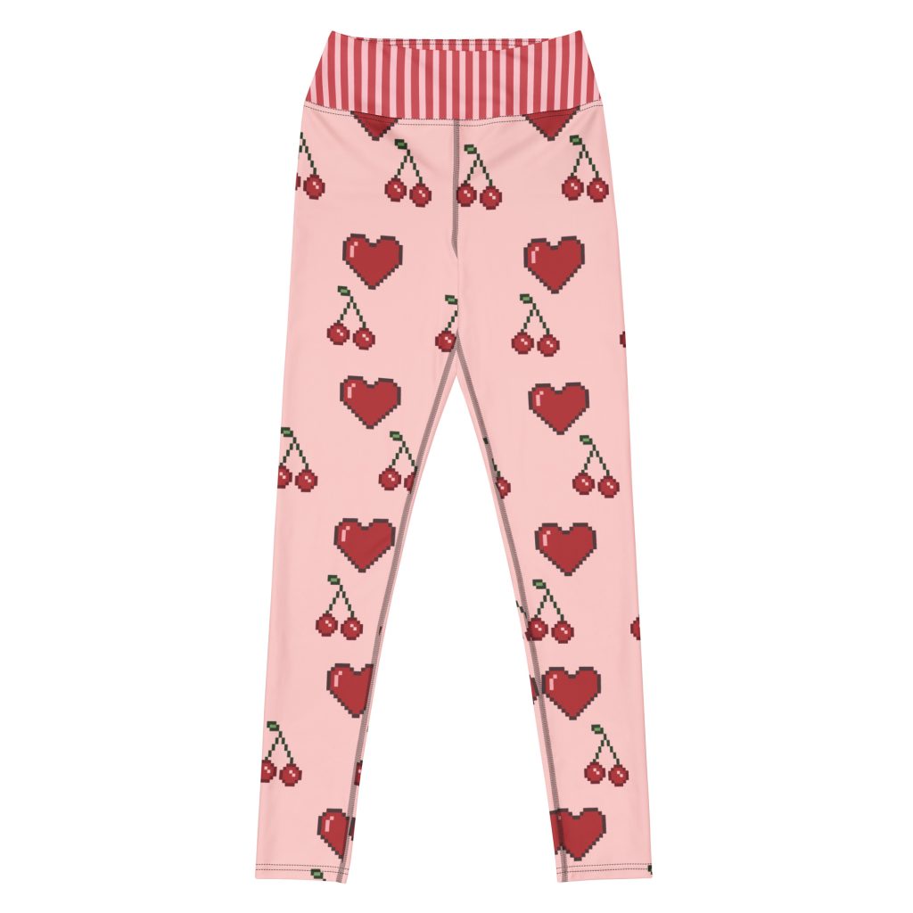 all over print yoga leggings white front 697915b908719