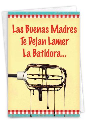 hilarious lick beaters spanish card 26