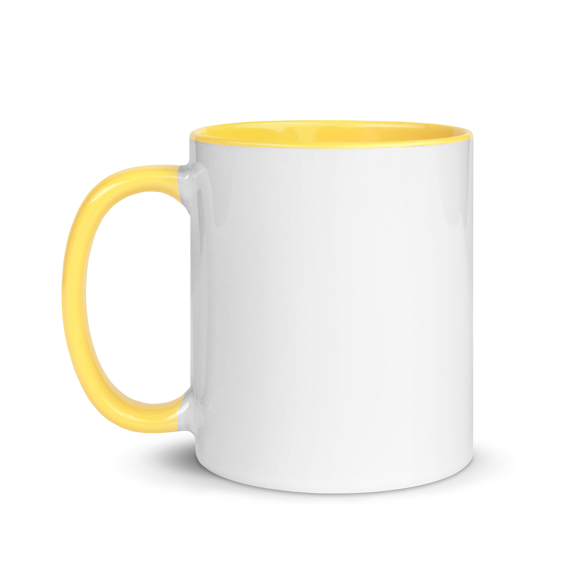 white ceramic mug with color inside yellow 11 oz left 6a59591c4bff1