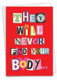 never find your body birthday card 320